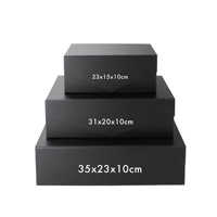 Boîtes d'emballage de cadeaux pliantes en carton gris de luxe Carton magnétique noir pour vêtements Chapeau Caps Expédition Durable et élégant