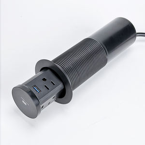 Enchufe de Cocina Hidráulico Emergente con 4 Tomas de Corriente Ocultas, 2 Puertos USB A+C de Carga Rápida y Carga Inalámbrica Superior - Product Image 6