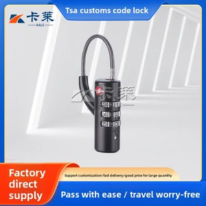 Cadenas à code TSA pour bagages, en acier allié, avec câble métallique, sans finition, fournis par le fabricant de Foshan - Product Image 2