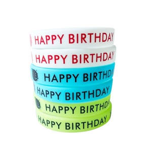 Pulseras de Silicona Personalizadas con Logotipo en Relieve, Impermeables, para Eventos, Fiestas, Recuerdos, <span class=keywords><strong>Cumpleaños</strong></span>, Color Personalizado - Product Image 1