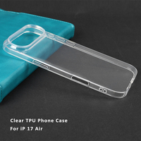 Coque de protection arrière souple et transparente en TPU durable pour iPhone 17 Air, 17 Pro Max, 16, 15, 14, 13, 12