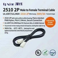 تجميعة أسلاك مخصصة 2510 بموصل مزدوج الرأس 08520101 بخطوة 2.54 مم لشريط LED وأجهزة إلكترونية وإشارات