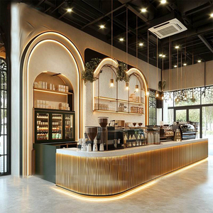 Espositore compatto in legno per caffetteria, panetteria, negozio di <span class=keywords><strong>alimentari</strong></span>, scaffalatura regolabile per vendita al dettaglio, facile da montare e spedire - Product Image 4