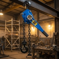 Palans à chaîne manuels de 1,5 tonne, capacité de levage de 3300 lb, en acier allié G80, palan à cliquet avec frein à double pignon, sécurité en chantier, atelier