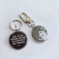 GYRFID Impression personnalisée époxy pvc nfc tag pour animaux de compagnie chats chien tag pour animaux de compagnie rfid porte-clés nfc dog id tag pour le suivi