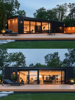 Villa en acier ignifuge et isolante pour la région des Grands Lacs (Canada-USA), maison confortable, 30 ans sans entretien