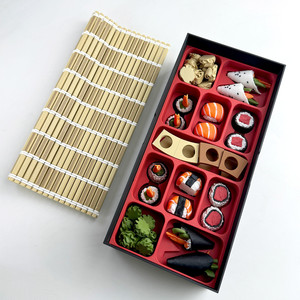 Set di <span class=keywords><strong>Scacchi</strong></span> Portatile Ecologico Pieghevole in Resina Stampata in 3D, <span class=keywords><strong>Tema</strong></span> Sushi di Lusso con Pezzi Magnetici per Uso Interno/Esterno - Product Image 3