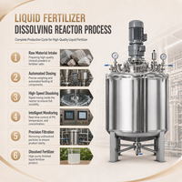 Cuve de mélange et de dissolution d'engrais liquide en acier inoxydable 1000L 5000L avec agitateur