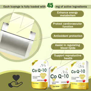 Bon prix, bandelettes de CoQ-10, soutient la santé cardiaque, la production d'énergie, améliore le métabolisme énergétique, compléments alimentaires - Product Image 4