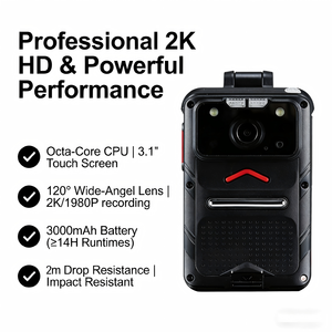 Caméra corporelle portable ultra HD 2K à faible consommation avec prise en charge de 512 Go de stockage et 120 °   FOV pour la collecte d'évidences détaillées - Product Image 1
