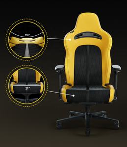 Cantadoras-<span class=keywords><strong>Silla</strong></span> de juego de estilo de coche de carreras, Sillas geniales para jugar, personalizadas, color amarillo - Product Image 4