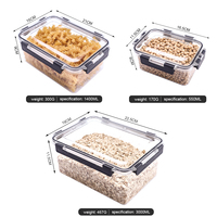Boîte de conservation alimentaire en plastique transparent personnalisée pour la cuisine, boîte à lunch, bac de réfrigérateur
