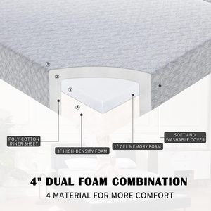 <span class=keywords><strong>Matelas</strong></span> double pliant portable OEM 4 couches triple pli mousse à mémoire de forme caractéristique de l'air Topper de sol pour l'utilisation de meubles de camping - Product Image 3