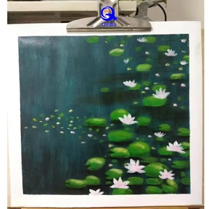 Tốt Nhất Bán Tay Sơn Polyester Vải 152Cm * 50M Không Thấm Nước <span class=keywords><strong>Matte</strong></span> Handmade Sơn Trắng Vẽ Tranh Vải Cuộn - Product Image 5