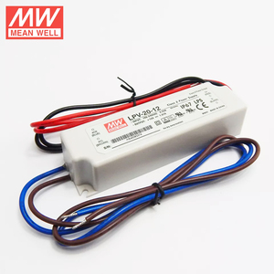 MEAN WELL <span class=keywords><strong>20W</strong></span> pilote LED <span class=keywords><strong>12V</strong></span> avec approuvé CE LPV-20-12 alimentation à découpage <span class=keywords><strong>12V</strong></span> pilote led étanche - Product Image 1