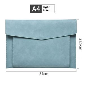 A4 Size File Folders Large Capacity PU Leather <b>Document</b> File <b>Bag</b> Conference Office <b>Document</b> Pouch Business Contract File Folder - Product Image 4