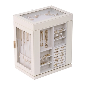 Nuevo diseño Ventana <span class=keywords><strong>de</strong></span> vidrio 6 capas 360 grados <span class=keywords><strong>giratorio</strong></span> Nuevo <span class=keywords><strong>organizador</strong></span> <span class=keywords><strong>de</strong></span> <span class=keywords><strong>joyas</strong></span> con 5 cajones - Product Image 1