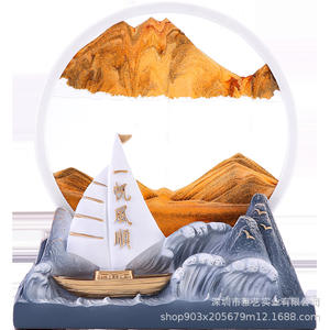 Ornement de sables mouvants de voile lisse résine de décompression créative artisanat décoration d'entrée en gros décoration haut de gamme - Product Image 5