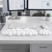 Ensemble de repose-poignets pour clavier Cloud Mouse avec design ergonomique, repose-poignets en caoutchouc imperméable de haute qualité