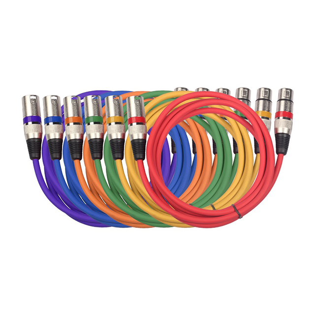 Multi Colored XLR to XLR Microphone Cable Male to Female 3Pin Balanced Shielded XLR Cable for Mic Mixer