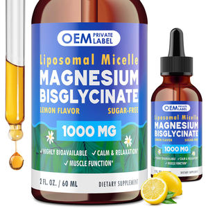 OEM High Absorption Magnesium Bisglycinate Liquid Supplement for Adults Private Label Complex Support for <b>Mood</b> Muscle Relaxation - Product Image 1