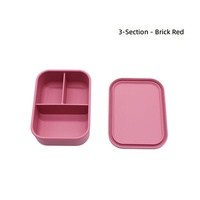Boîte à lunch en silicone, compatible micro-ondes et congélateur, légère, épaissie, conteneur alimentaire spécialisé avec séparation des compartiments