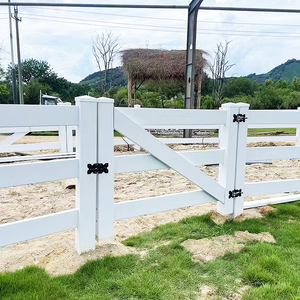 SRX Three Rails <span class=keywords><strong>Racing</strong></span> Ranch PVC Horse Valla Sólido Flexible Blanco Plástico Vinilo para Caballos Excelente Esgrima Enrejado y Puertas - Product Image 1