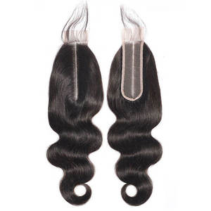 Venta caliente Kim K 2x6 cierre, Body Wave Virgin Human Hair 2x6 Cierre de encaje, Venta al por mayor de cabello brasileño Cierre de encaje suizo - Product Image 2