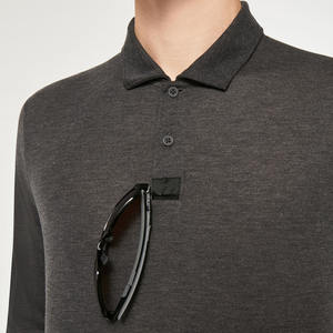 New Models Men's Solid Knitted Golf for <b>Shirt</b> Breathable <b>Long</b> <b>Sleeve</b> Outdoor Athletic Leisure Elastane Regular Fit Sports - Product Image 3