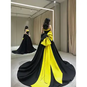 Vestidos de Noche elegantes para mujer, vestidos de noche negros y dorados de Turquía, venta al por mayor