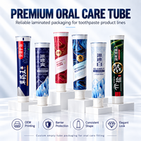 Tubes d'emballage de dentifrice en aluminium et plastique imprimés sur mesure, finition brillante UV, bouchon à vis 12,7-35 mm
