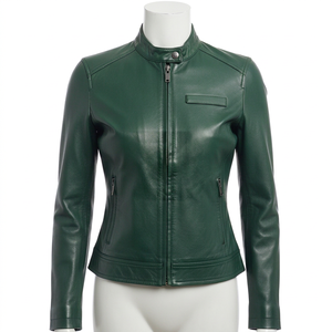Nouveau printemps à la mode vestes en cuir PU Slim Fit court petit manteau en cuir PU pour dames veste de moto coréenne - Product Image 1