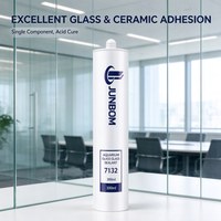 JUNBOM 7132 Mastic silicone acétique translucide à séchage rapide et étanche pour aquariums et vitrines, fournisseur d'usine OEM