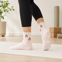 Chaussettes de yoga et de fitness professionnelles pour femmes, antidérapantes, absorbant la transpiration, chaussettes de Pilates pour la pratique en salle, chaussettes de Pilates avec logo personnalisé
