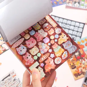 Livre d'autocollants découpés à la forme <span class=keywords><strong>de</strong></span> chat mignon, thème Kawaii, 30/60 feuilles, fournitures <span class=keywords><strong>de</strong></span> décoration pour scrapbooking fait main DIY - Product Image 2