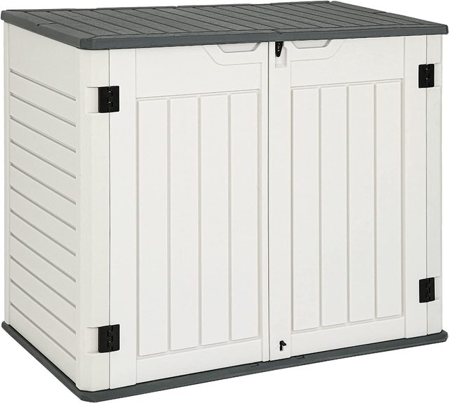 Multi-Opening Door for Easy Storage 27 Cubic Feet Patio Store Resin Outdoor Storage Shed