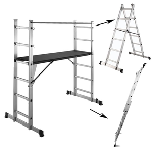 Bán hàng nóng nhôm thang với không thể thiếu Telescopic tay và đầu gối đường ray - Product Image 3