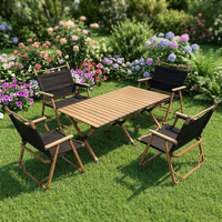 Table pliante en aluminium durable de 59 cm, noire, de qualité supérieure, pour le camping et la pêche, vente en gros