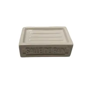 Alta qualità fabbrica moderna bagno bagno portasapone in ceramica colori minimalisti scatole di sapone antiscivolo