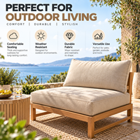 Coussin de patio beige tissé, résistant aux intempéries, avec mousse ferme et drainage de l'eau, doux, confortable, soutien optimal, coutures fines, respirant, confort durable