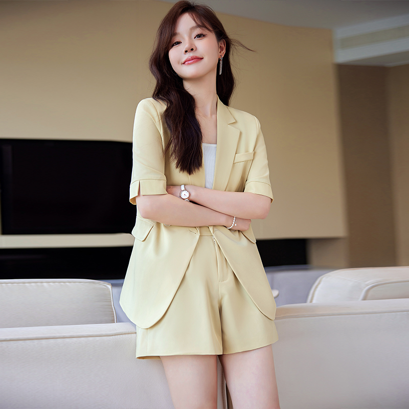 スーツ SEMI COUTURE Women Suit Jackets Y5SM06V560 Beige ASOS DESIGN slim super cropped suit jacket in beige textured