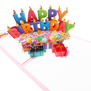 การ์ดอวยพร<span class=keywords><strong>วัน</strong></span><span class=keywords><strong>เกิด</strong></span> 3 มิติ สีชมพู แฮนด์เมด สำหรับ<span class=keywords><strong>เพื่อน</strong></span>และครอบครัว รุ่นใหม่ล่าสุด - Product Image 2