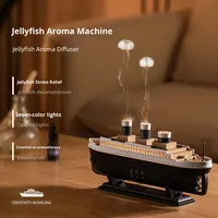 Diffuseur d'aromathérapie de bateau de croisière rétro intelligent humidificateur de parfum ultrasonique de bureau à grand Volume nouveau modèle vaporisateur de méduse