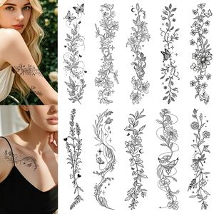 Wholesale Spark 52 Sheets Temporary Tattoo Sticker UV Printing Waterproof Vinyl Slogan Pattern Custom Shape Gloss <b>Lamination</b> - Product Image 1