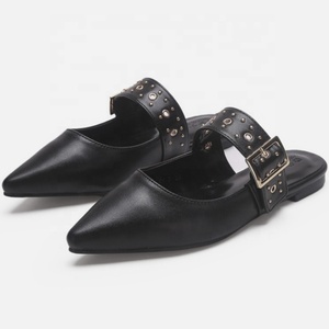 Modernos Zapatos Planos Versátiles con Punta en Pico para Mujer, Sandalias con Hebilla, Pantuflas, Mocasines - Product Image 1