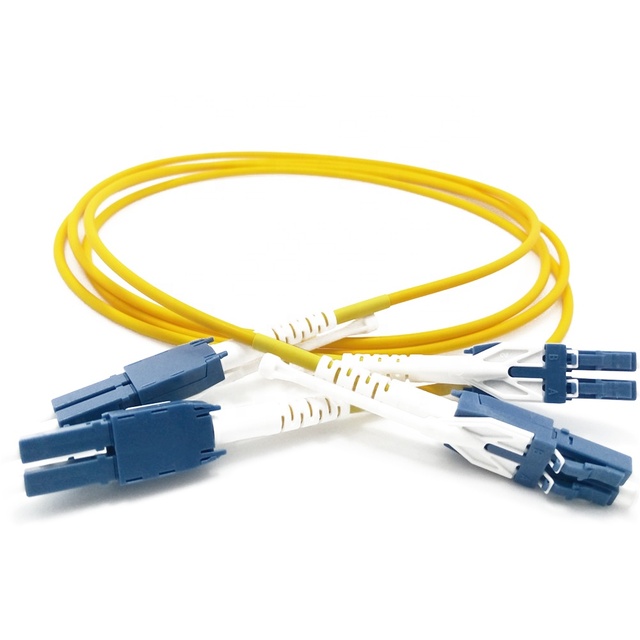 Uniboot Fiber Patch Cord with Pull Tab Polarity Reversible LC-LC Sm Dual Fiber 3.0mm 3m Lszh Yellow