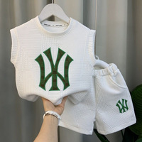 Ensemble de Vêtements pour Enfants d'Été Nouveau T-shirt à Manches Courtes Garçon Bébé et Short Deux Pièces, Ensemble Sport Décontracté pour Enfants