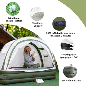 Presa di fabbrica <span class=keywords><strong>campeggio</strong></span> lettino letto esterno tenda impermeabile <span class=keywords><strong>da</strong></span> terra All-in-One tenda gonfiabile - Product Image 3