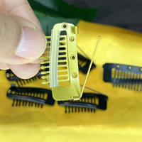 3.6cm 1000 pièces/sac Clips en métal en forme de U postiches Snap-Comb perruque Clips avec caoutchouc pour Extensions de cheveux trame Clip-on perruque