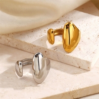 Breiter Konkav-Konvexer Kühner Skulpturaler Großhandels-Hypoallergener Anello Donna Anti-Anlauf-Chunky-Ring